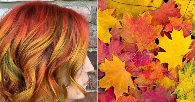 رنگ مو فصل پاییز