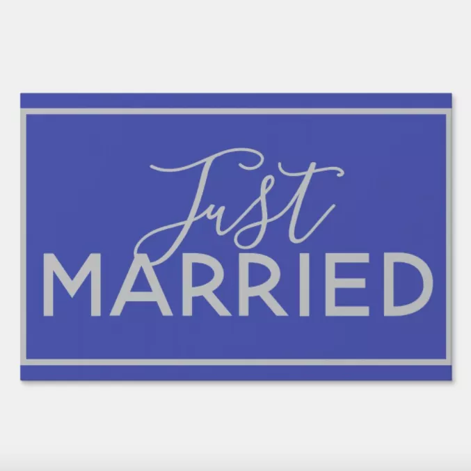 17 علامت ازدواج “Just Married” برای جشن عروسی